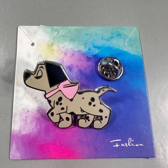 Dalmatian 101 Puppy Dog Lapel Pin Bow Accessories Brooch Badge Jewelry Pin - Picture 5 of 8